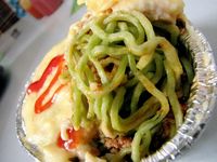 Spagheti Bolognaise Warna Hijau