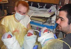 Penderita Penyakit Paru Parah Nekat Lahirkan 3 Bayi Kembar