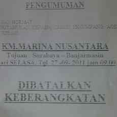 KM Marina Nusantara Batal Berangkat, Penumpang Keleleran