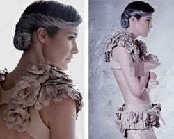 300 Puting Sapi & Lembu Dipakai untuk Bahan Gaun Ini