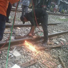 Perbaikan Rel Patah di Palmerah Tuntas, Perjalanan KA Normal Lagi