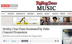 Media Massa Internasional Ramai Beritakan Penipuan Terhadap Fans Motley Crue di Indonesia