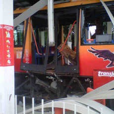 Bus TransJ Sempat Melompat Saat Meledak di SPBG Pinangranti