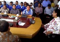 Anas dan Tunas Garuda Bertemu Menpora