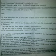 New7Wonders Pernah Kirim Surat Beberkan Tarif Bila RI Jadi Tuan Rumah