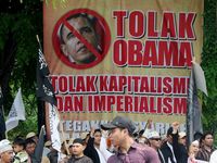 HTI Demo Kedubes AS, Tolak Obama