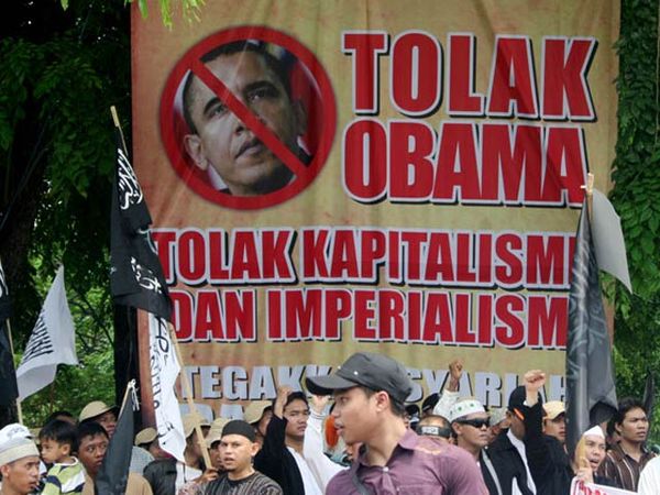 HTI Demo Kedubes AS, Tolak Obama