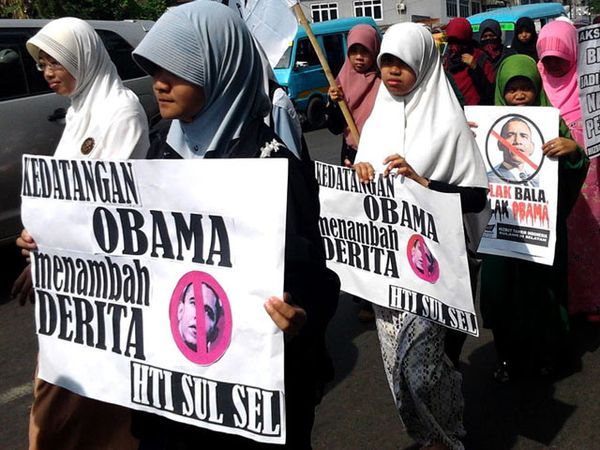HTI Sulsel Juga Gelar Aksi Tolak Obama