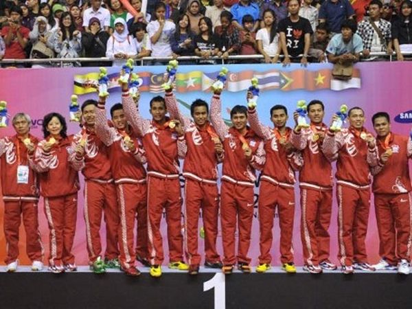 RI Rebut Emas Bulutangkis Beregu Putra