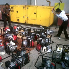 38 Mesin Pompa Air Merk Honda Palsu Dimusnahkan 