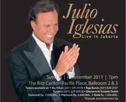 Julio Iglesias Konser di Jakarta 4 Desember