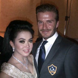 Asyik, Syahrini Private Party Bareng David Beckham