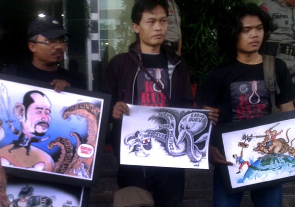 KPK Dihadiahi Karikatur Antikorupsi