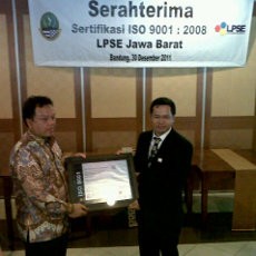 LPSE Jabar Raih ISO 9001:2008