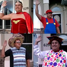 Setiap Pagi, Pria Ini Lambaikan Tangan dengan Kostum Berbeda