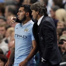 Tevez Akan Pergi, Mancini Tak Merasa Menang