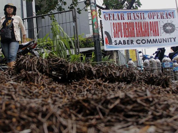 3 Kuintal Ranjau Paku Diamankan