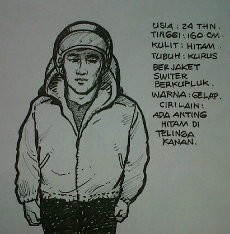 Ciri Rekan Penusuk Mahasiswa UPI Memakai Anting