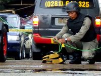 Jihandak Amankan Tas Ransel Diduga Bom