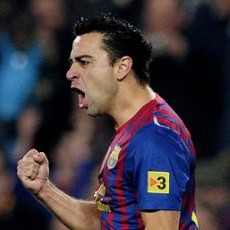Xavi Rayakan Penampilan ke-400 dengan Gol