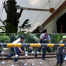 Cara PT KAI Halau Atapers: Cat Semprot, Ustad Hingga Bola Beton 