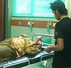 Bus Pariwisata Terbalik di By Pass Krian, 9 Penumpang Luka-luka