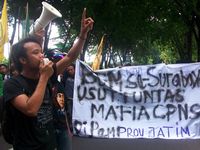 Aksi Menuntut Pengungkapan Kasus Mafia CPNS