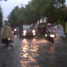 Jalanan Kota Bojonegoro Dilanda Banjir 