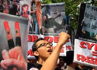 Demo Tolak Kekerasan di Suriah