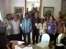 Temui Ical, Mantan Panglima OPM Sampaikan Solusi Pembangunan Papua
