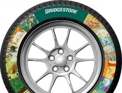 Asyik! Gambar Favorit Bisa Nempel di Ban Bridgestone