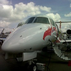 Jet Pribadi Jackie Chan Nampang di Singapore Airshow