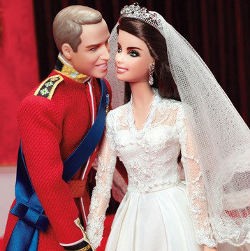 Ultah Pernikahan, Pangeran William & Kate Jadi Boneka Barbie