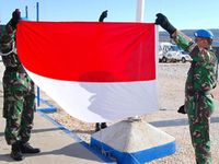 Prajurit TNI Peringati HUT Pomal di Libanon