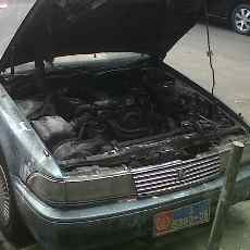 Mobil Dinas Anggota TNI Terbakar