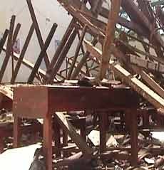 Ruang SD Glagahwero Ambruk Jelang Ujian