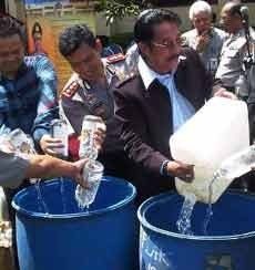 Miras Hasil Operasi Sakaw Dimusnahkan