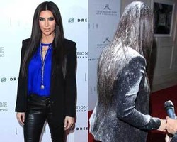 Ups! Kim Kardashian Dilempar Tepung Saat Jalan di Red Carpet