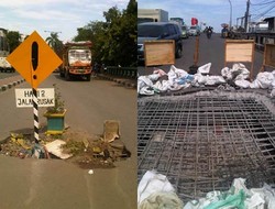 Jembatan Amblas Teluk Gong Dicor Malam Ini