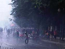Duh! Peliput Demo Konami di Gambir Sempat Dipukuli Polisi 
