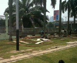 Perbaikan Pagar DPR yang Dijebol Pendemo Rampung 1 Minggu