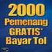 2000 Pemenang Gratis* Bayar Tol