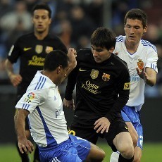 Messi Dua Gol, Barca Tekuk Zaragoza