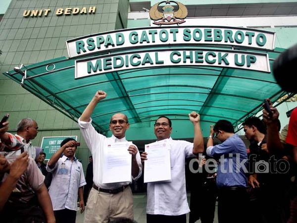 Bakal Cagub DKI Jalani Tes Kesehatan