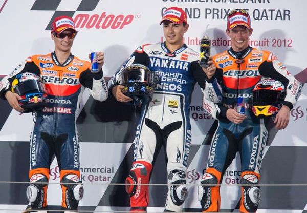 Selebrasi di Podium MotoGP Qatar