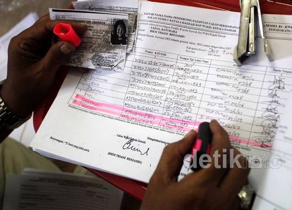 Takut Palsu, KTP Pendukung Faisal & Hendardji Dicek