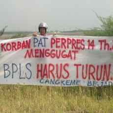 Warga Korban Lumpur Lapindo Kembali Duduki Tanggul