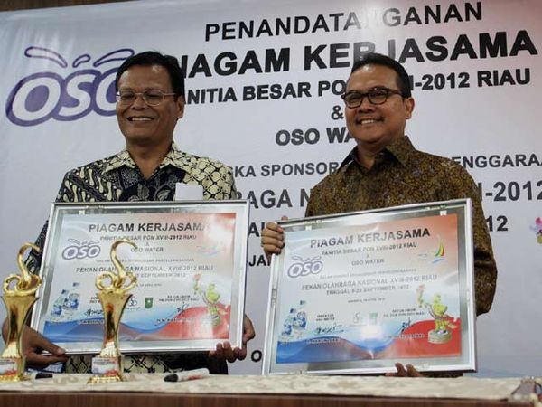 OSO Jadi Air Minum Resmi PON XVIII