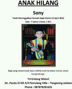 Tolong! Bocah SD Hilang di Pamulang Saat Hendak Latihan Bola 