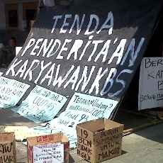 Dirikan Tenda Hitam, Karyawan KBS Lanjutkan Demo